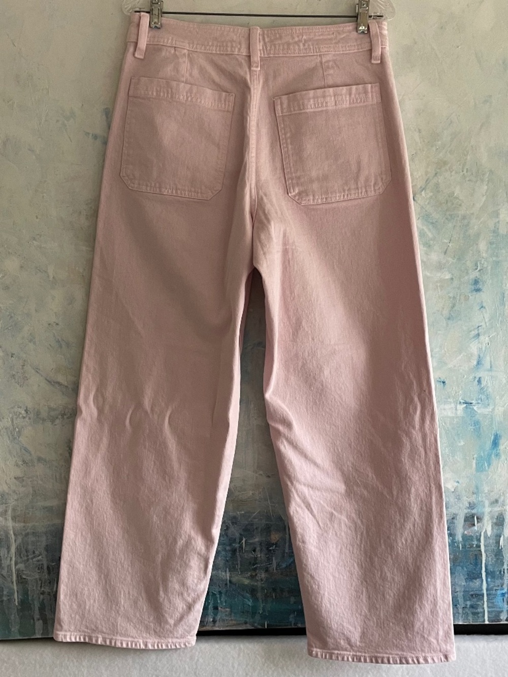 Pink Wide Leg Sailor Cropped Jeans High Rise Universal Thread Size 8 - Picture 2 of 11